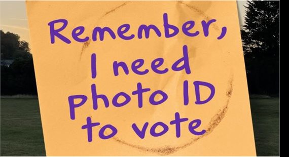 Photo voter ID post-it note image