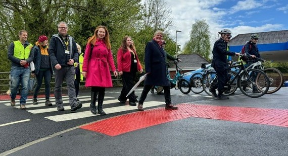 26/04/2024 - Celebration as final link on 11-mile key cycle route is completed
