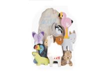picture of wooden animal stacking tower