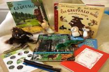 picture of the book with the props for the story 