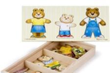 picture of the wooden bear dress up puzzle 