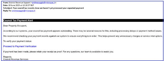 example of a scam email 