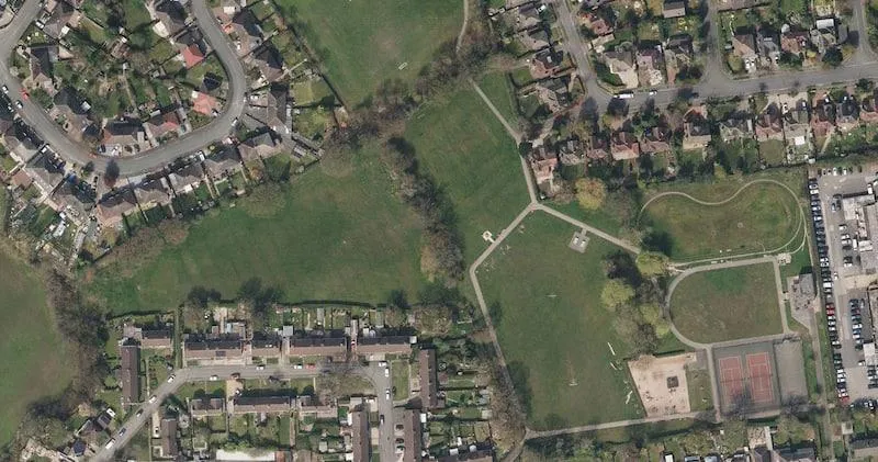 Aerial view of Meriton Road Park