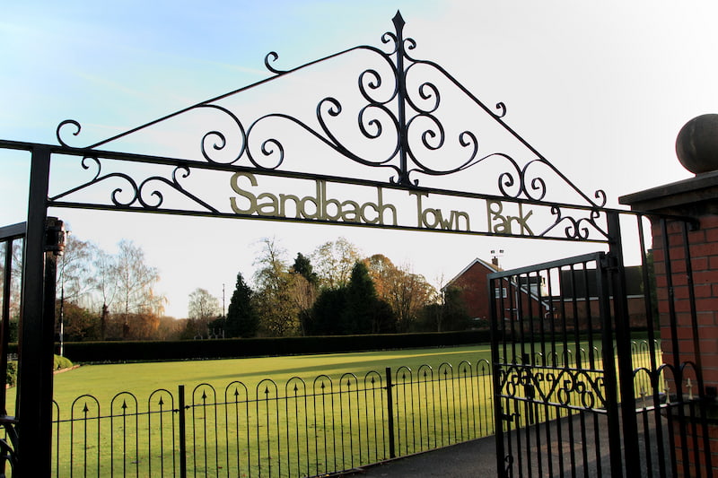 Sandbach Town Park gate