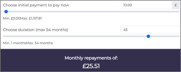 Example Payment Plan Text Message 3