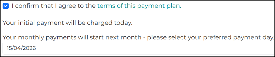 Example Payment Plan Text Message 5
