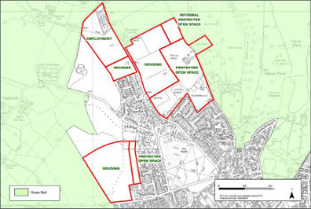 Access a larger version of Figure 15.43 North West Knutsford sites (PDF, 445KB) (Opens in a new window)