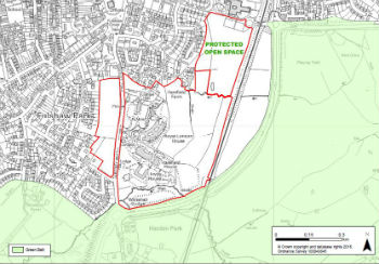 Access a larger version of Figure 15.66 Royal London including land west of Alderley Road site (PDF, 766KB) (Opens in a new window)