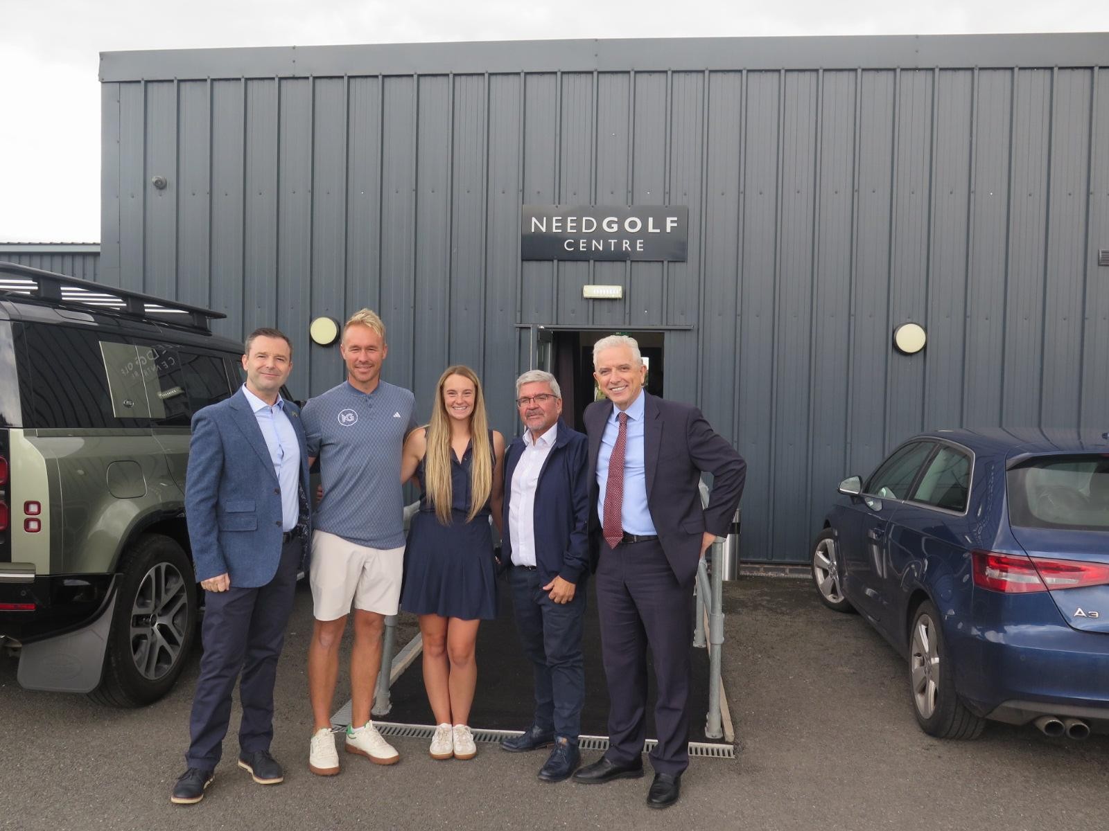 Mark Bayley-Smith (Circle Leadership), James Need (Need Golf Founder and Director), Sophie Need (Need Golf Co-founder and Director), Cllr Nick Mannion, Cllr Michael Gorman