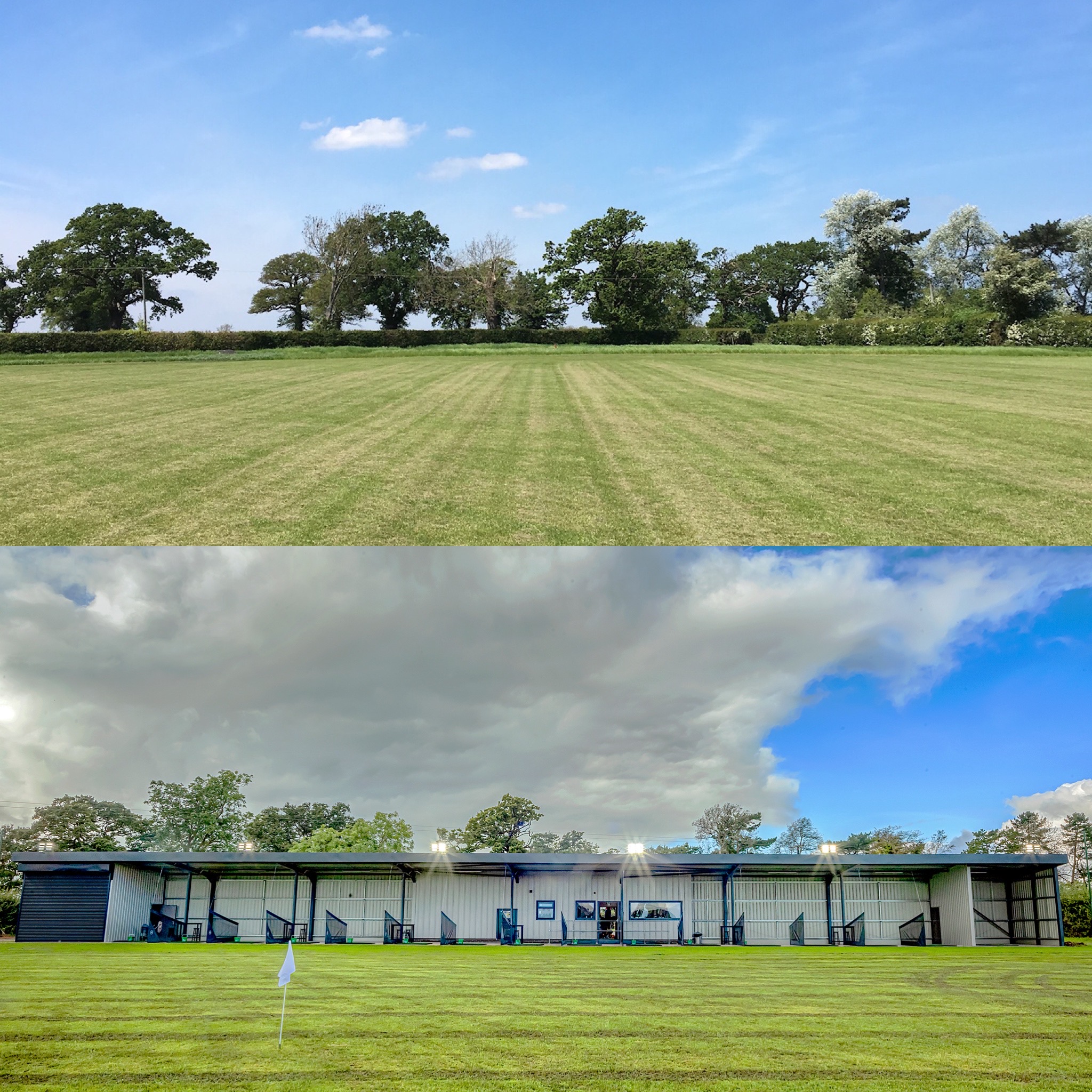 Before and after the Need Golf centre was built