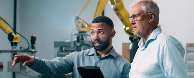 Supervisor, manufacturing or process automation consultant with technology, machine or engineering inspection