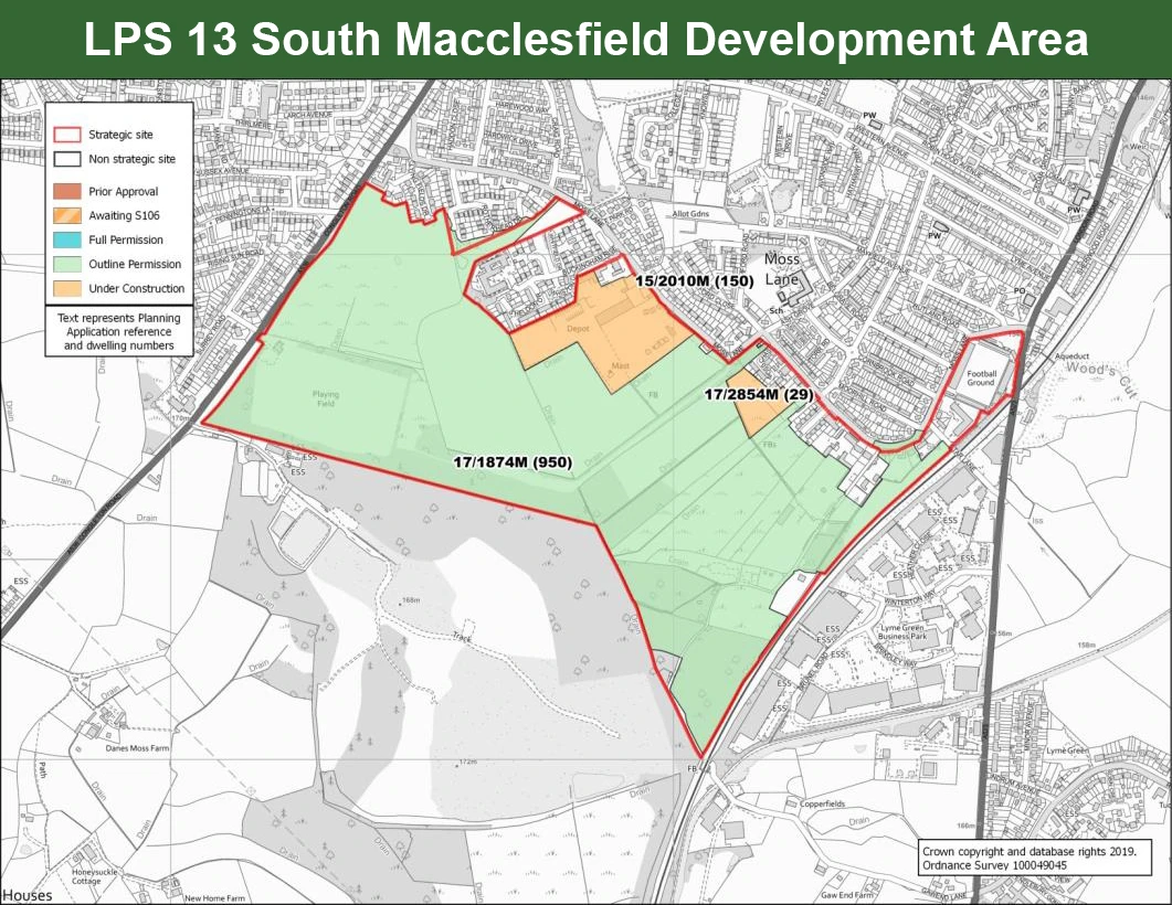 The South Macclesfield Development Area, taken from the Local Plan Strategy document