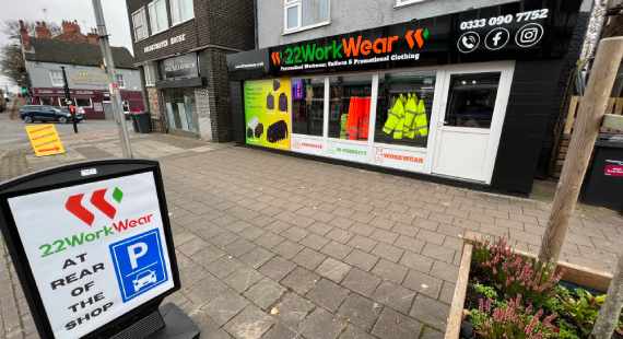 Shop front in Edleston Road Crewe