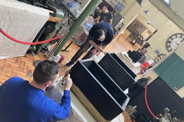 Volunteers hard at work