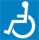 Icon to show that the centre is accessible to disabled users.