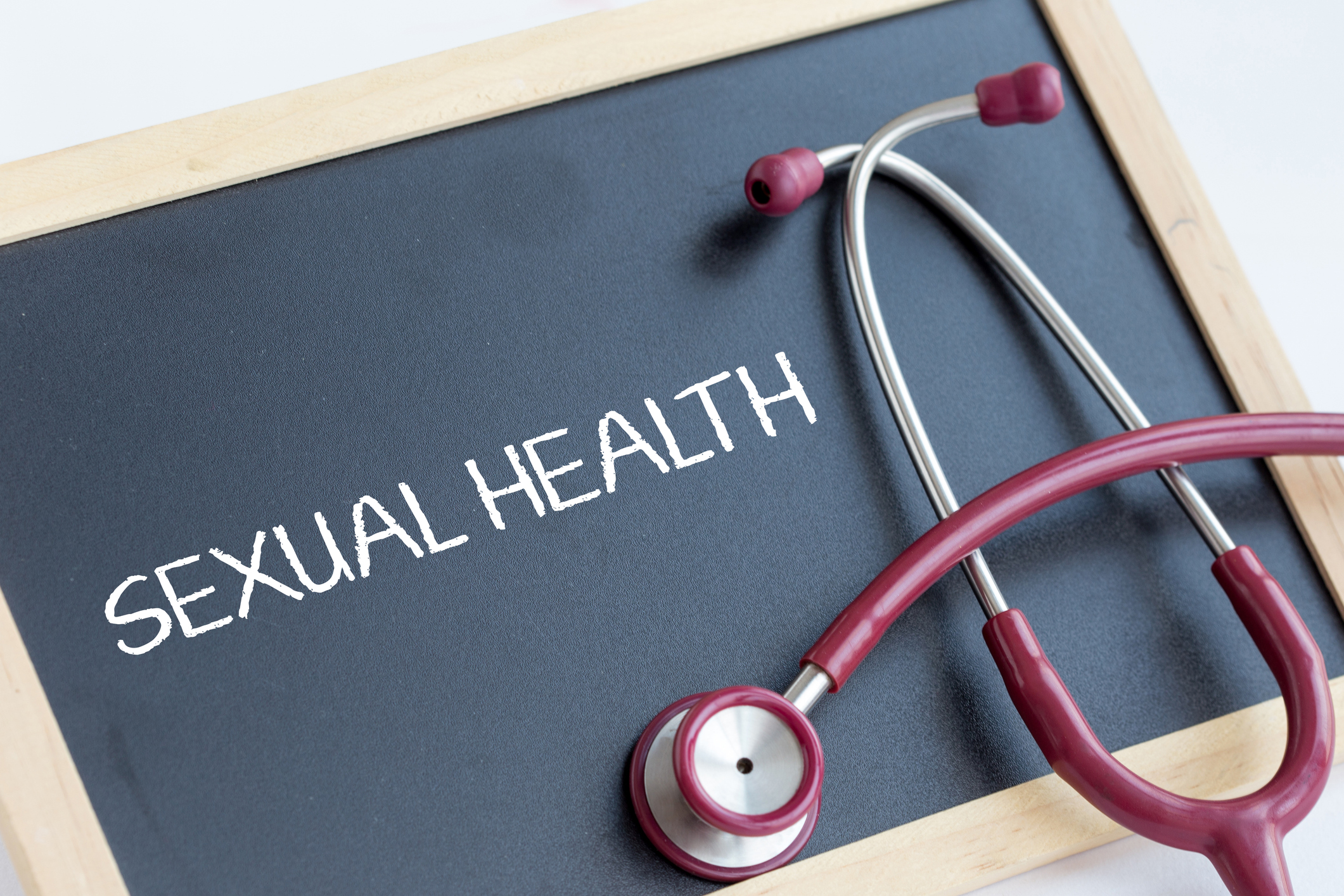 Blackboard with the word Sexual Health written in chalk