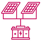 Image of solar panel and generator logo
