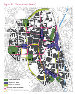 Macclesfield Town Centre Public Realm Strategy: Figure 11, "Threads and Beads"