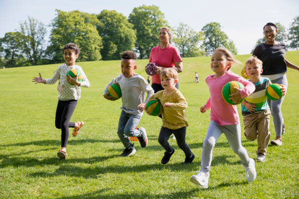 A group of children playing