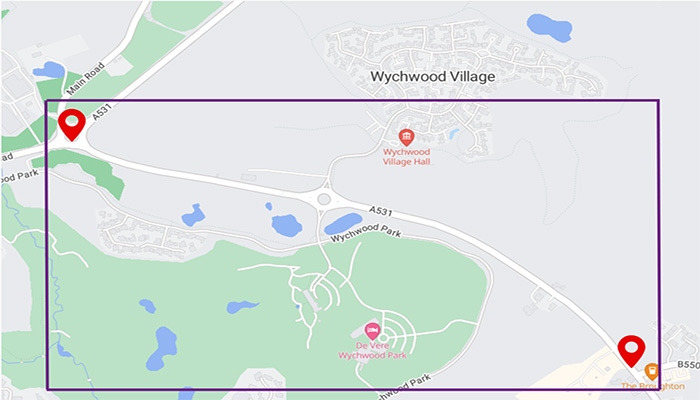 A531 Newcastle Road Work Area