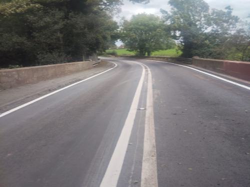 View of A537 with repairs complete