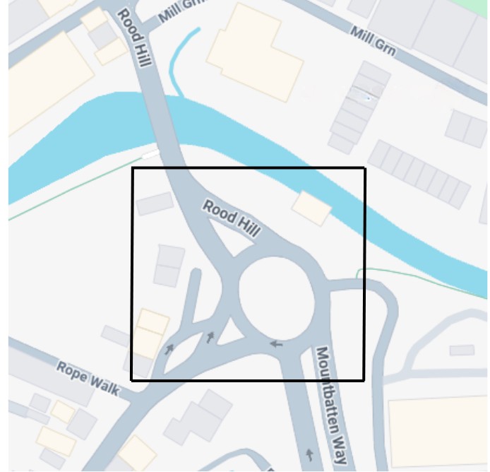 A54 Rood Hill roundabout