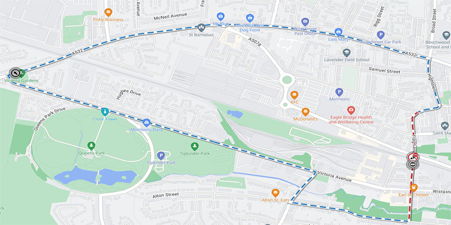 Flag Lane Diversion Route