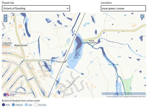 Maw Green Flood Risk