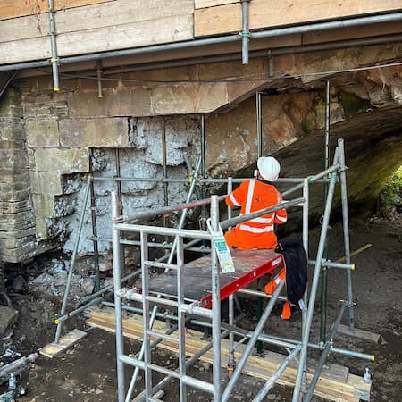 Mill House Bridge A523, Adlington progress photo