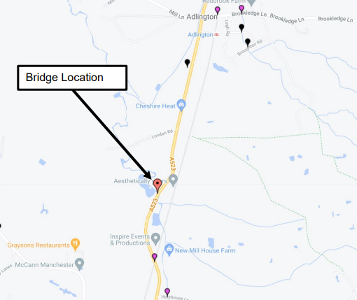 Mill House Bridge A523, Adlington
