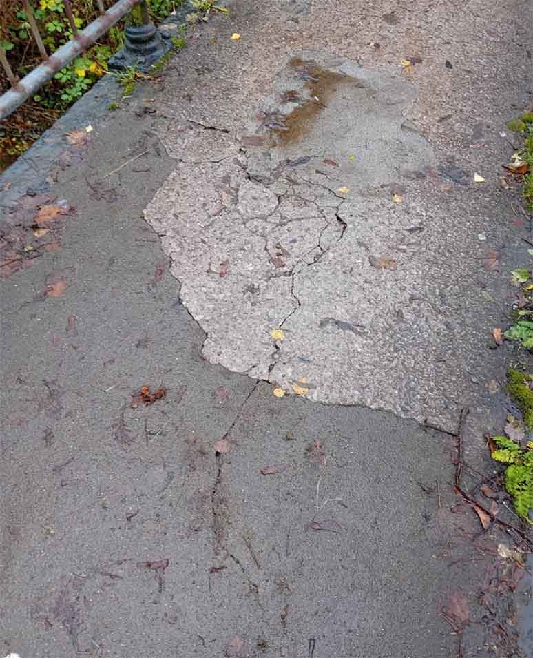 Image of broken pathway