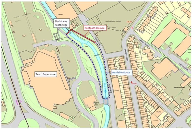 Image of Black Lane map