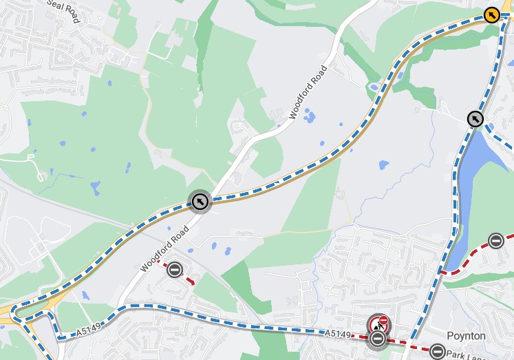 Diversion Route for Chester Road Poynton