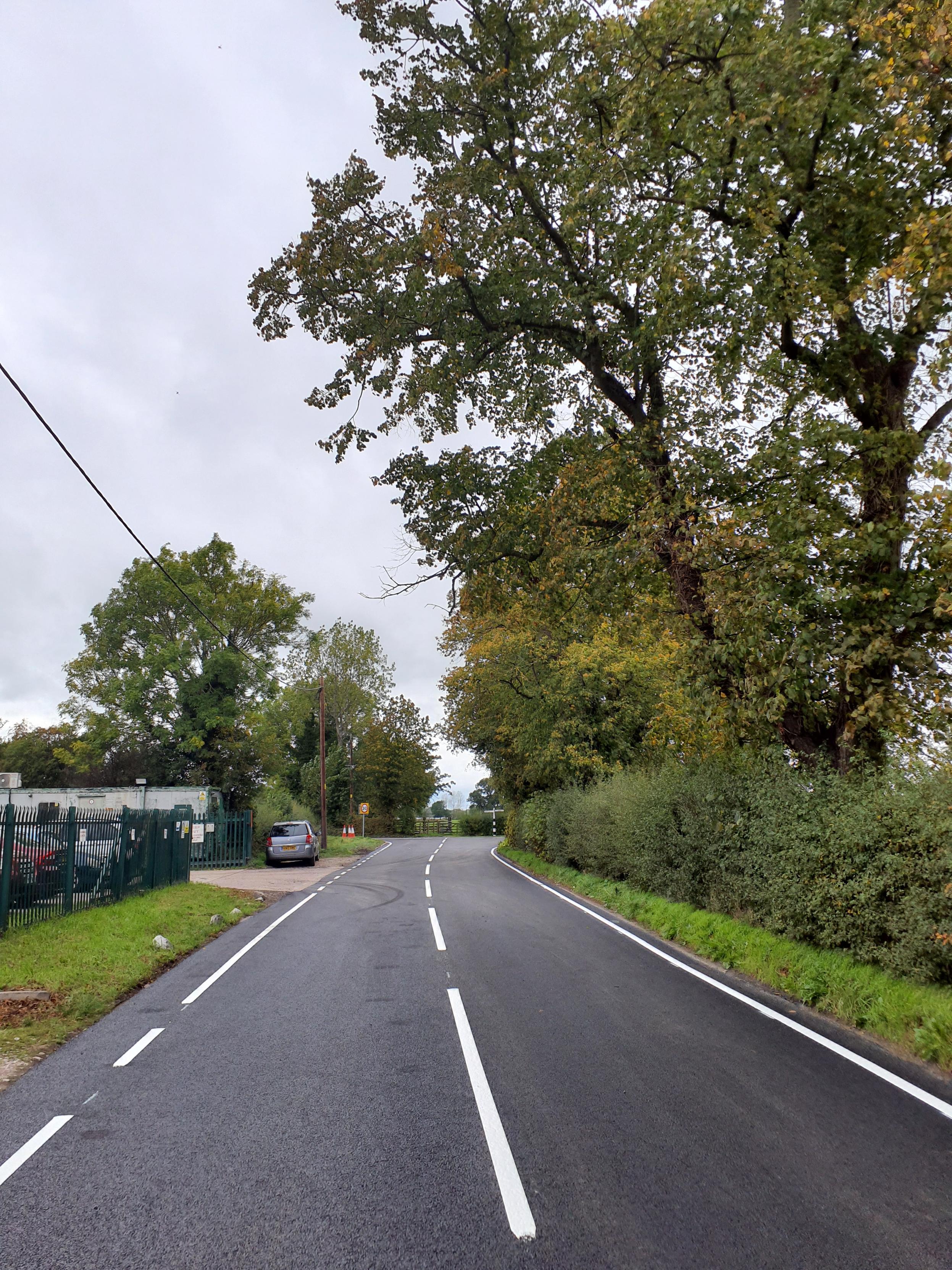 Completed resurfacing works on Groby Road
