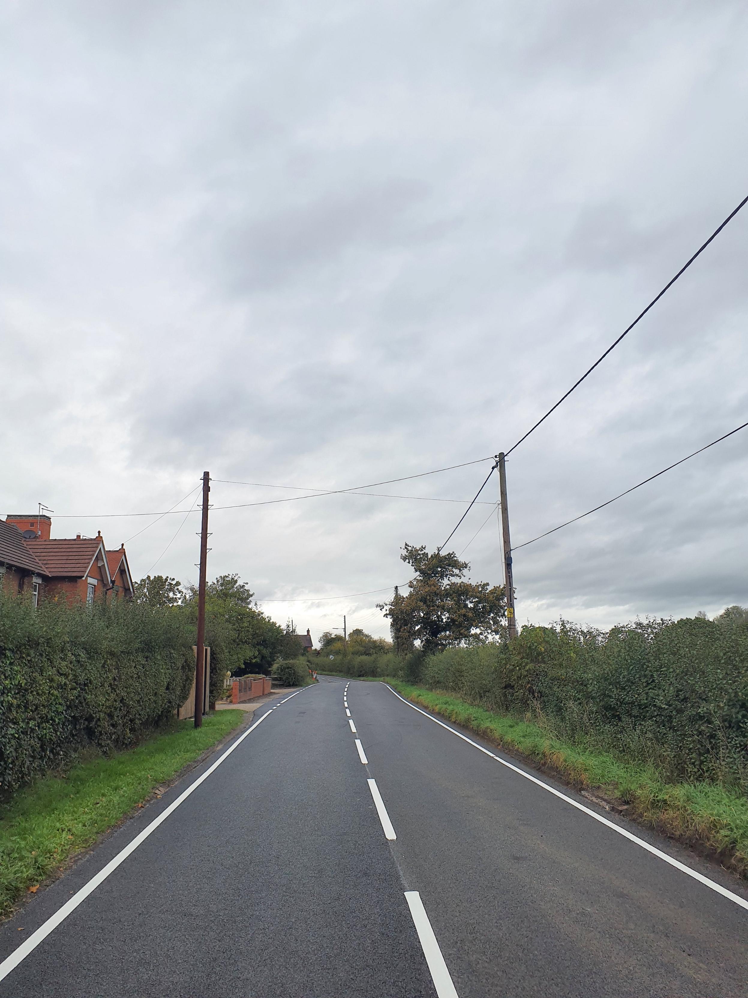Completed resurfacing works on Groby Road