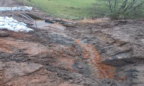 The land drain which has been discovered