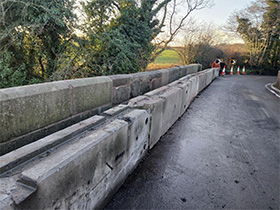 Waterless Bridge concrete bollard