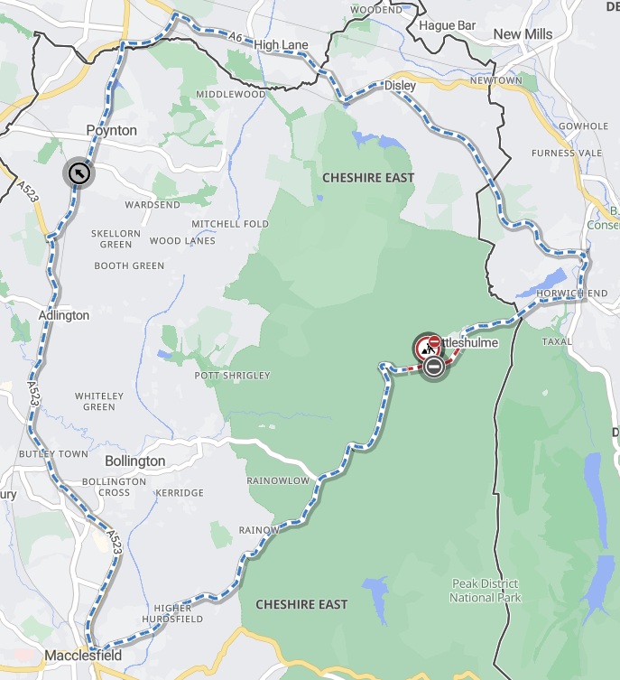Reeds Bridge Diversion Route