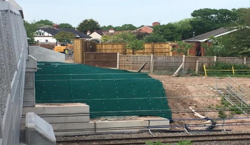 Embankment retention works