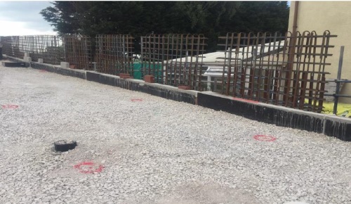 Prep for wall outside nursery