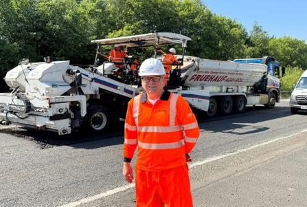 Councillor Mark Goldsmith on the A34