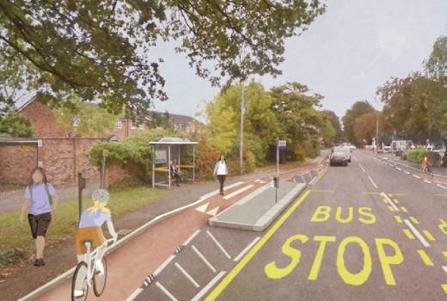 Active travel scheme artist impression