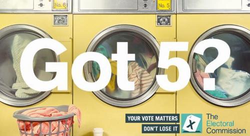Have you got 5 minutes to register to vote graphic