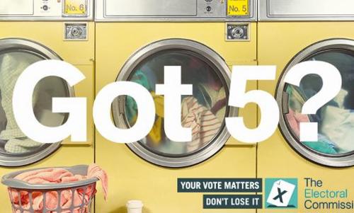 Have you got 5 minutes to register to vote graphic