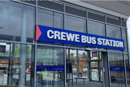 Entrance to Crewe Bus Station