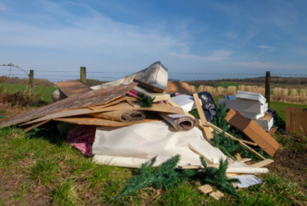 Fly tipped waste