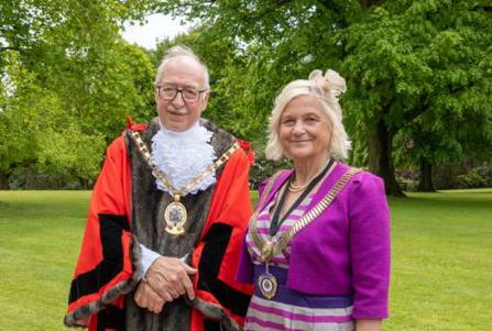 Mayor Rod Fletcher and Cllr Marilyn Houston