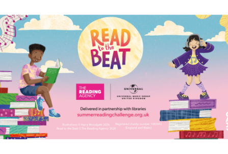Logo for the summer reading challenge delivered by the Reading Agency in partnership with libraries