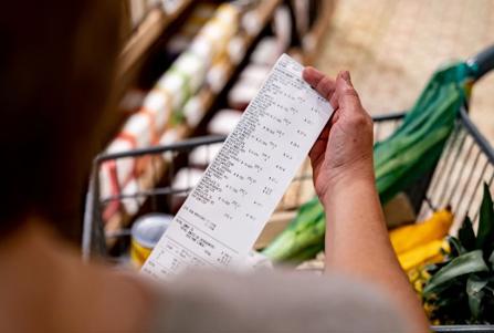 Supermarket shopping receipt