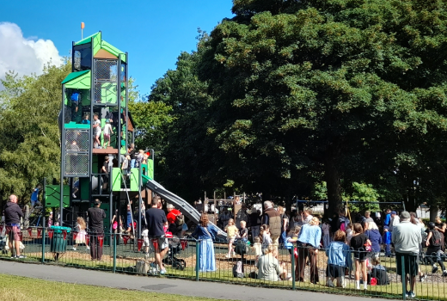 Children playing at the West Park event